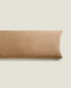 Solid*ZARA Home Washed Linen Throw Pillow Cover Taupe