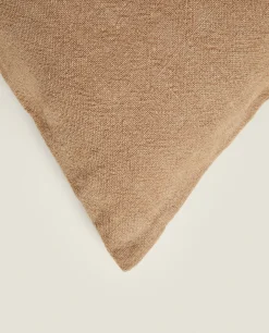 Solid*ZARA Home Washed Linen Throw Pillow Cover Taupe