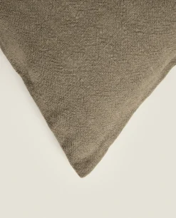 Solid*ZARA Home Washed Linen Throw Pillow Cover Khaki