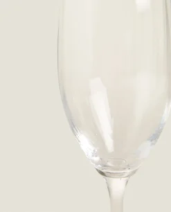 Glasses And Flutes*ZARA Home Wavy Flute Glass Transparent