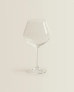 Glasses And Flutes*ZARA Home Wavy-Effect Bohemia Crystal Wine Glass Transparent