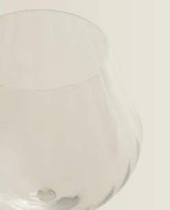 Glasses And Flutes*ZARA Home Wavy-Effect Bohemia Crystal Wine Glass Transparent