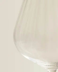 Glasses And Flutes*ZARA Home Wavy-Effect Bohemia Crystal Wine Glass Transparent