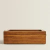 Boxes And Jewelry Boxes*ZARA Home Wood And Linen Jewelry Box Brown