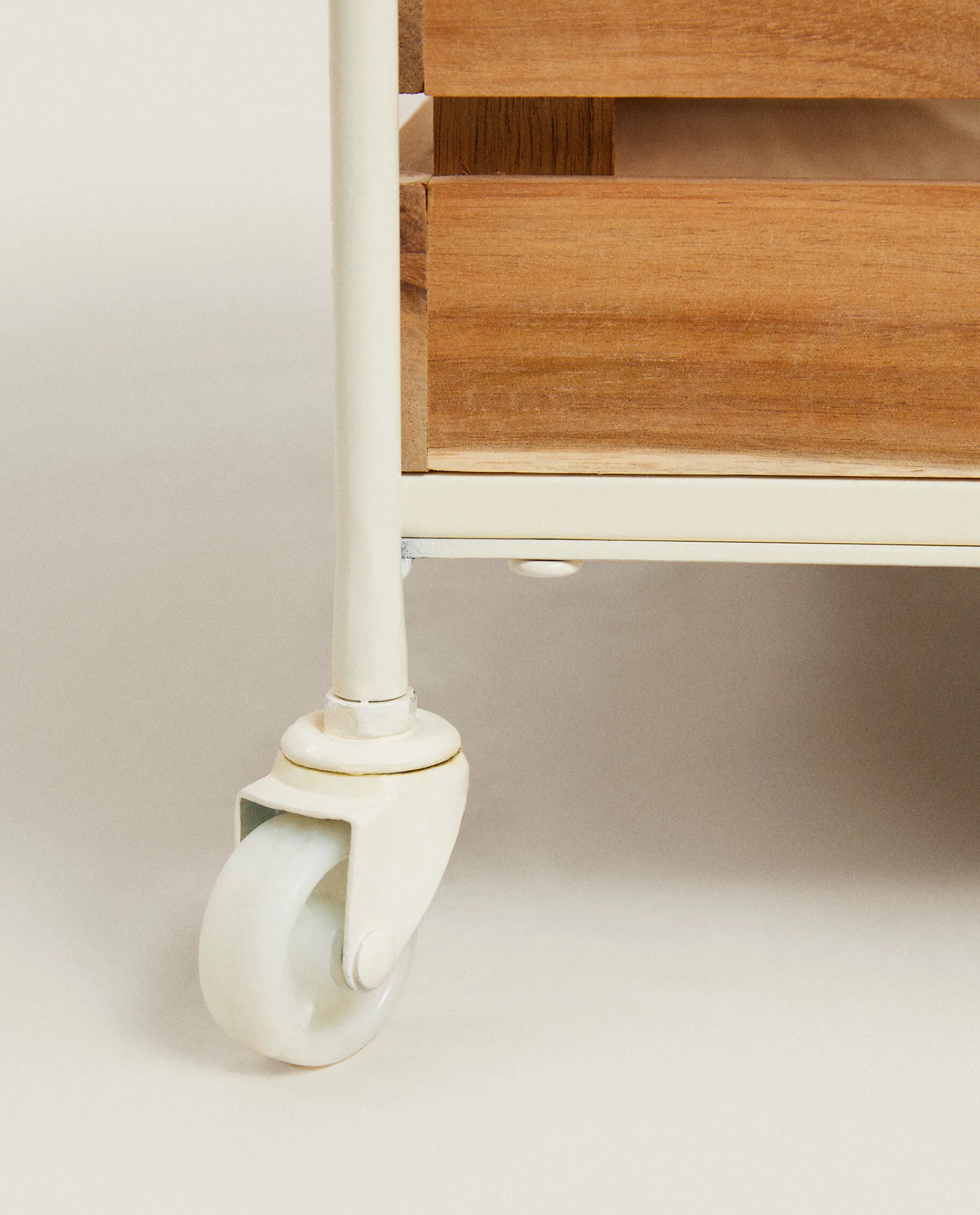 Cleaning*ZARA Home Wood And Metal Storage Cart Natural Colour