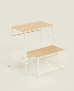 Cleaning*ZARA Home Wood Stool | Ladder Natural Colour
