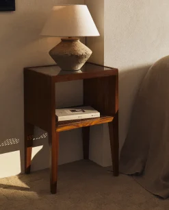 Bedside/Occasional Tables*ZARA Home Wooden Bedside Table Brown