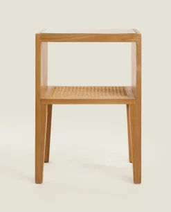 Bedside/Occasional Tables*ZARA Home Wooden Bedside Table Natural Colour
