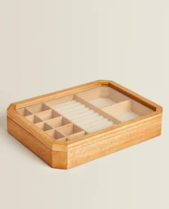 Boxes And Jewelry Boxes*ZARA Home Wooden Jewelery Box Natural Colour