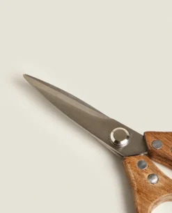 Kitchen Utensils*ZARA Home Wooden Kitchen Scissors Natural Colour