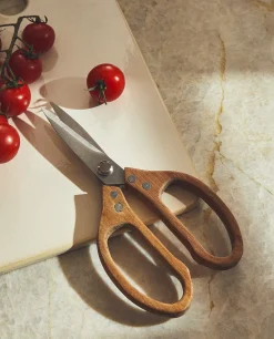 Kitchen Utensils*ZARA Home Wooden Kitchen Scissors Natural Colour