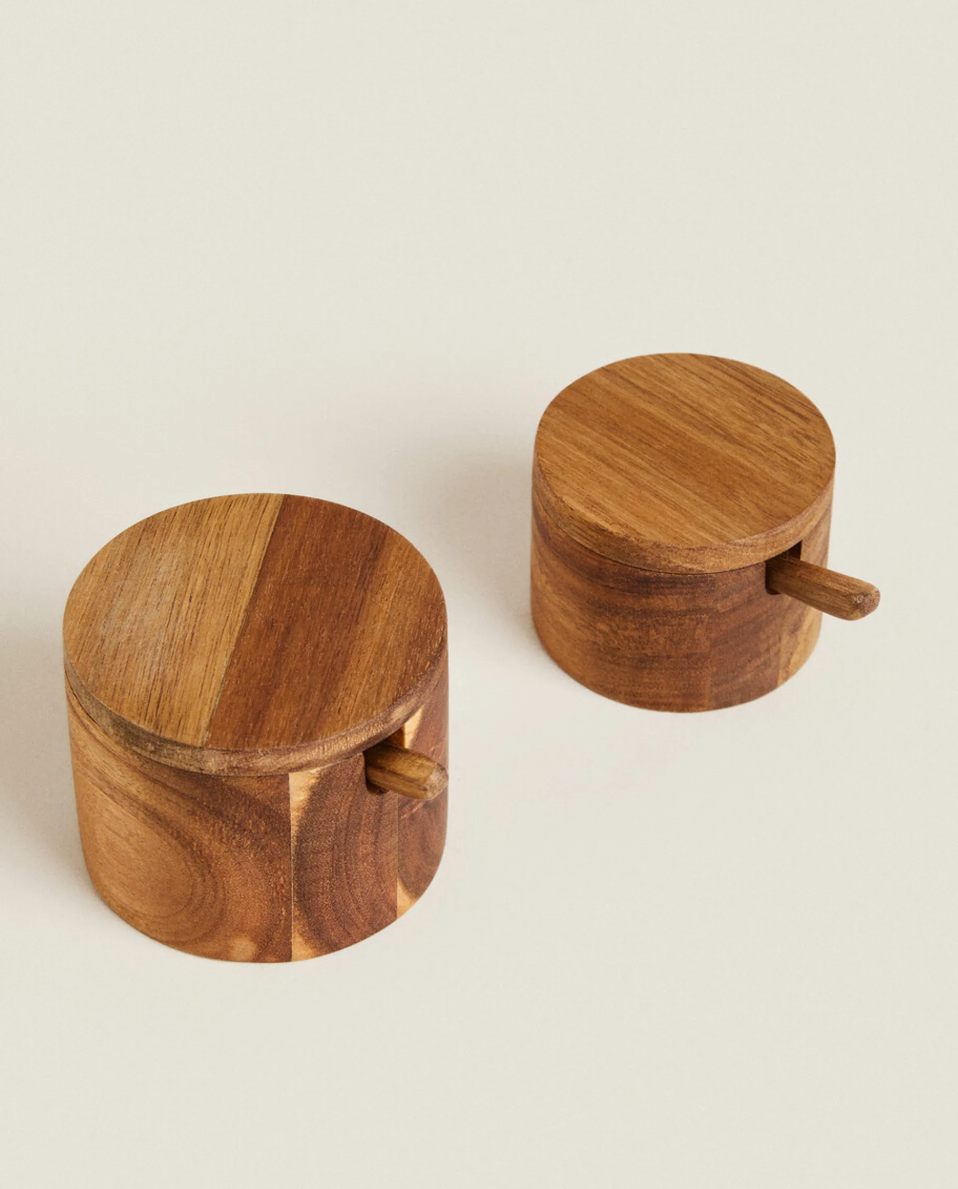 Kitchen Accessories*ZARA Home Wooden Sugar Bowl Natural Colour
