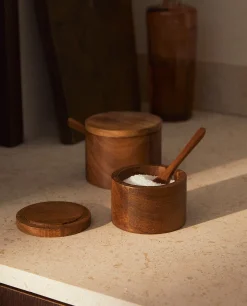 Kitchen Accessories*ZARA Home Wooden Sugar Bowl Natural Colour