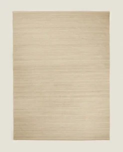 Solid*ZARA Home Wool And Cotton Rug Beige