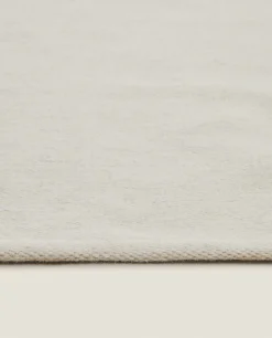 Solid*ZARA Home Wool Blend Rug Cream