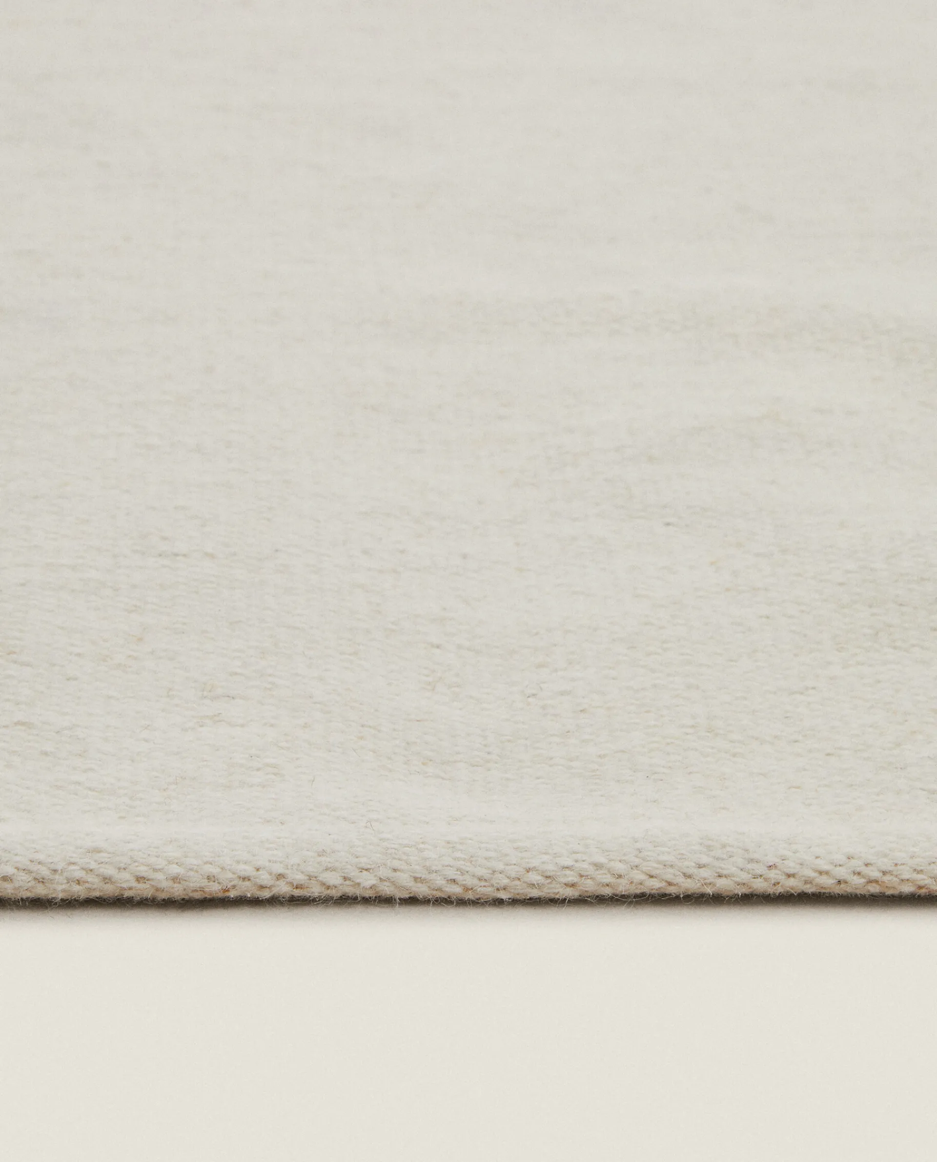 Solid*ZARA Home Wool Blend Rug Cream