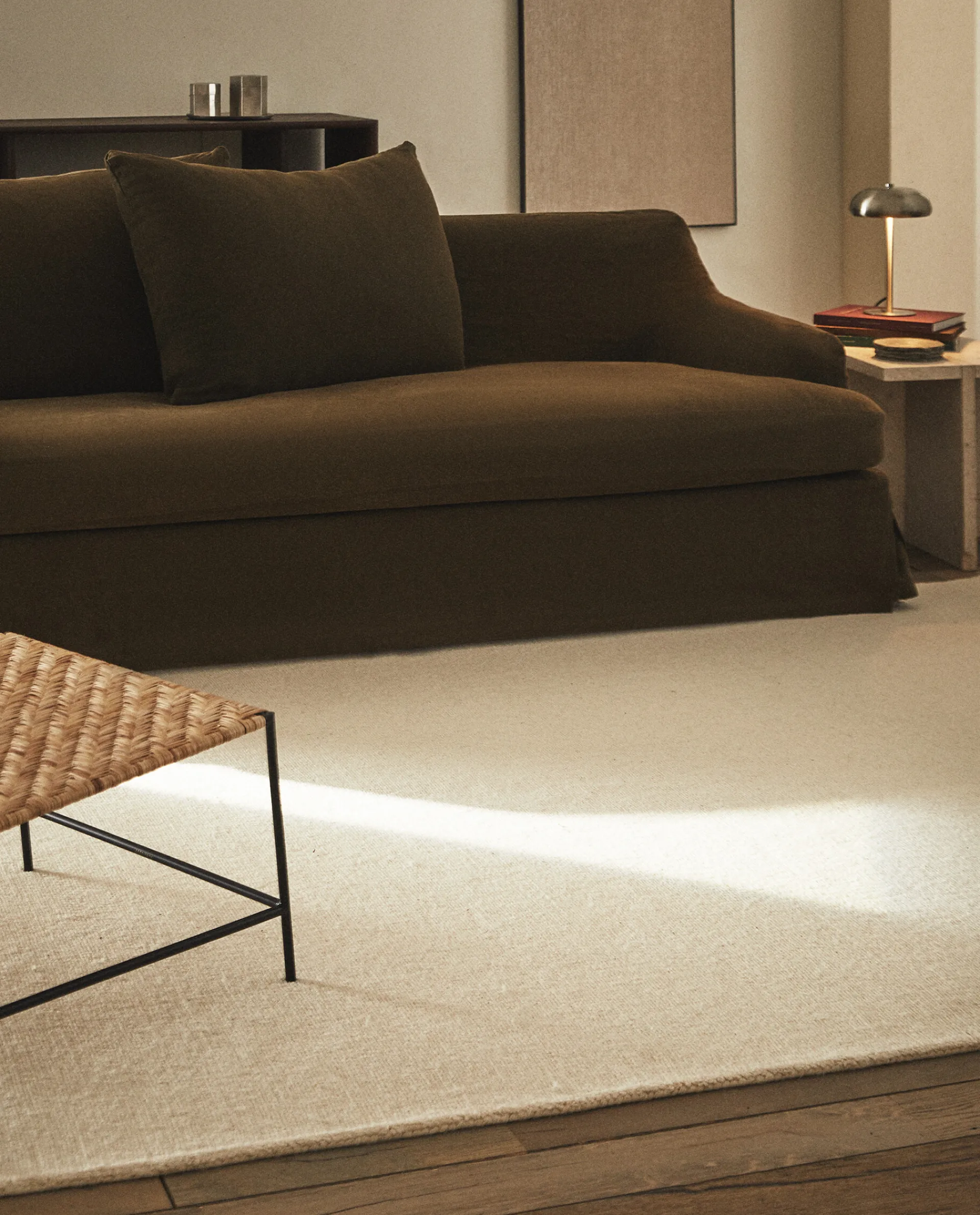 Solid*ZARA Home Wool Rug Cream