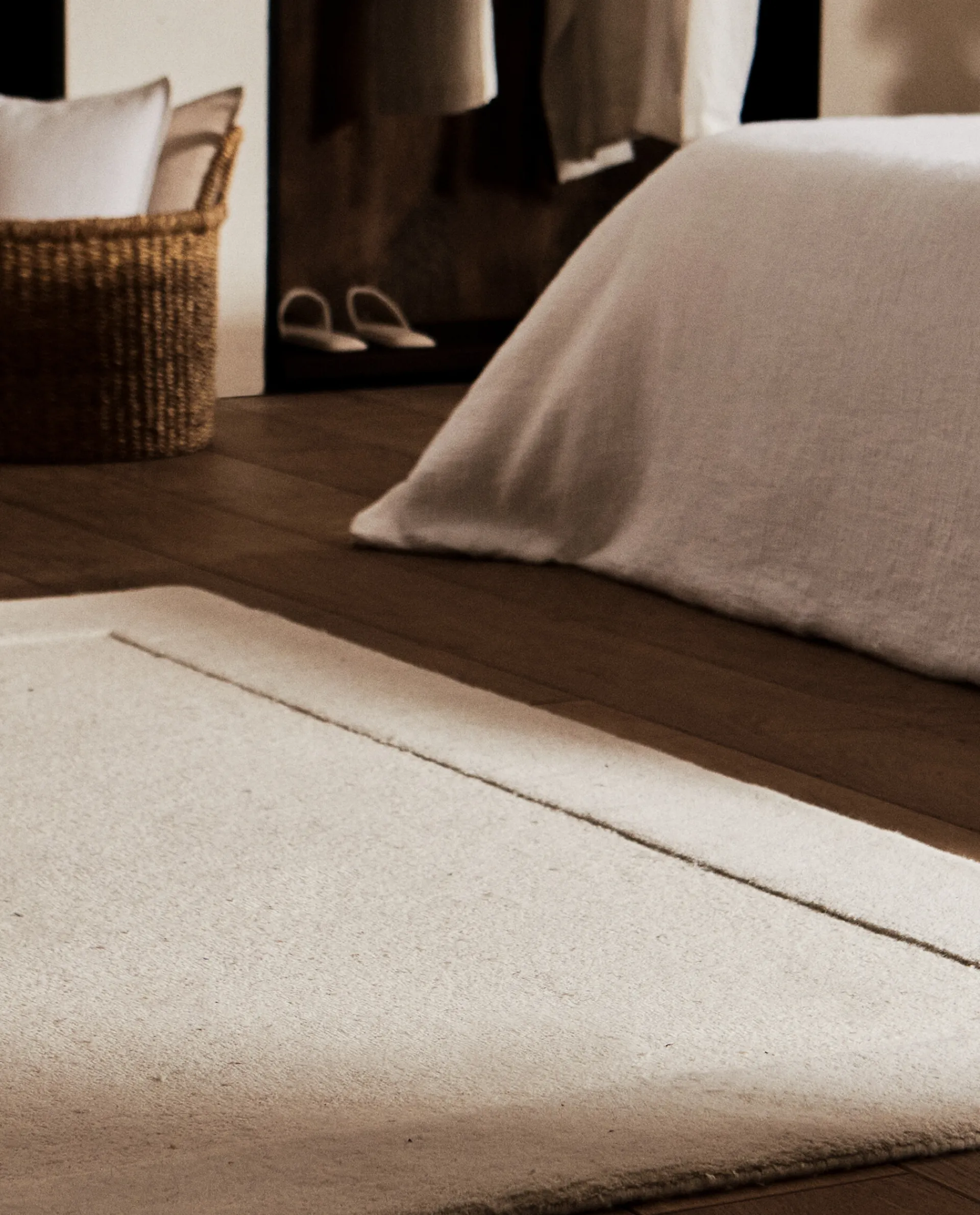 Solid*ZARA Home Wool Rug White