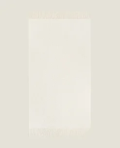 Blankets*ZARA Home Woven Blanket With Fringing White