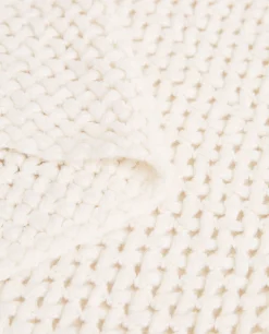 Blankets*ZARA Home Woven Blanket With Fringing White