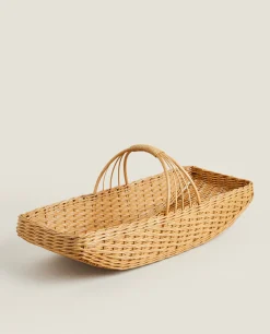 Baskets*ZARA Home Woven Rattan Hamper Natural Colour