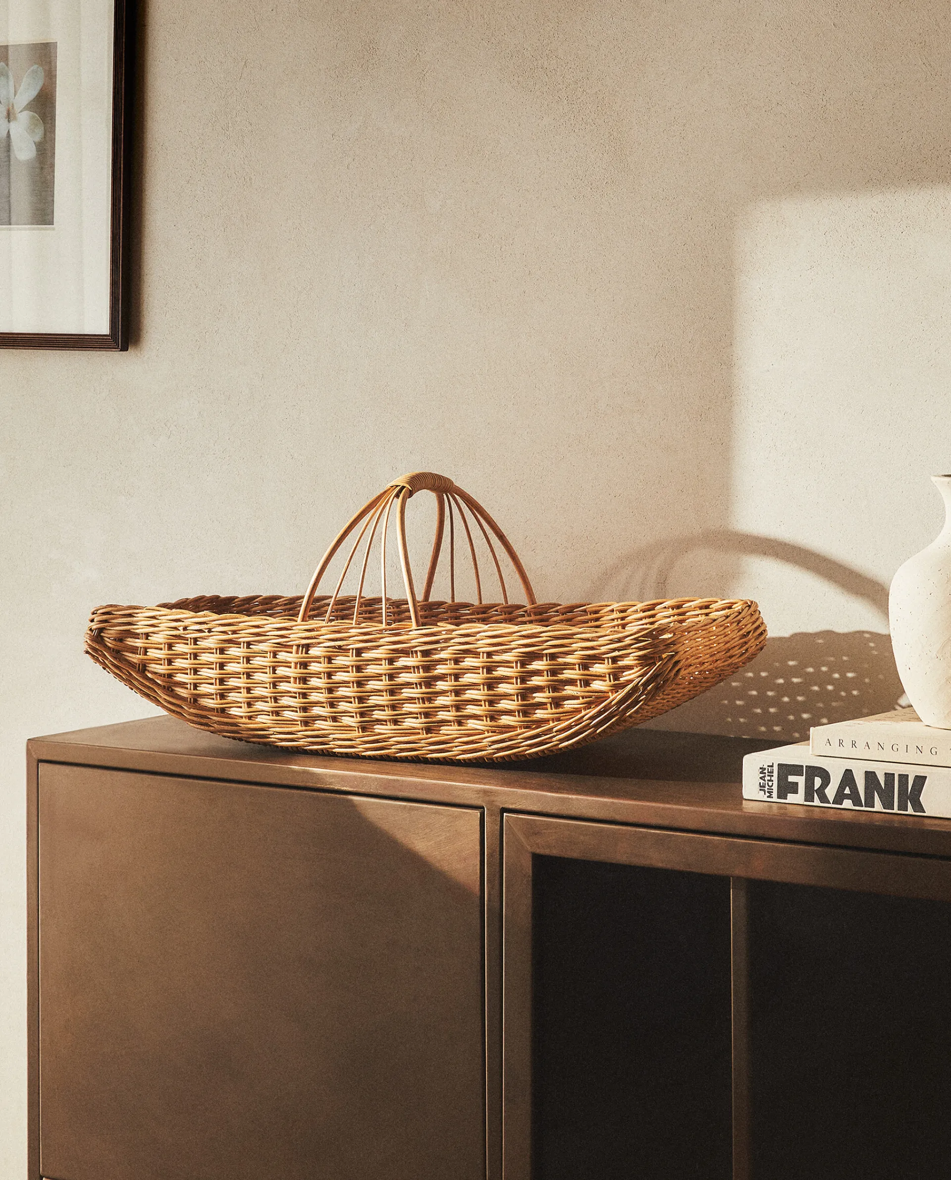 Baskets*ZARA Home Woven Rattan Hamper Natural Colour