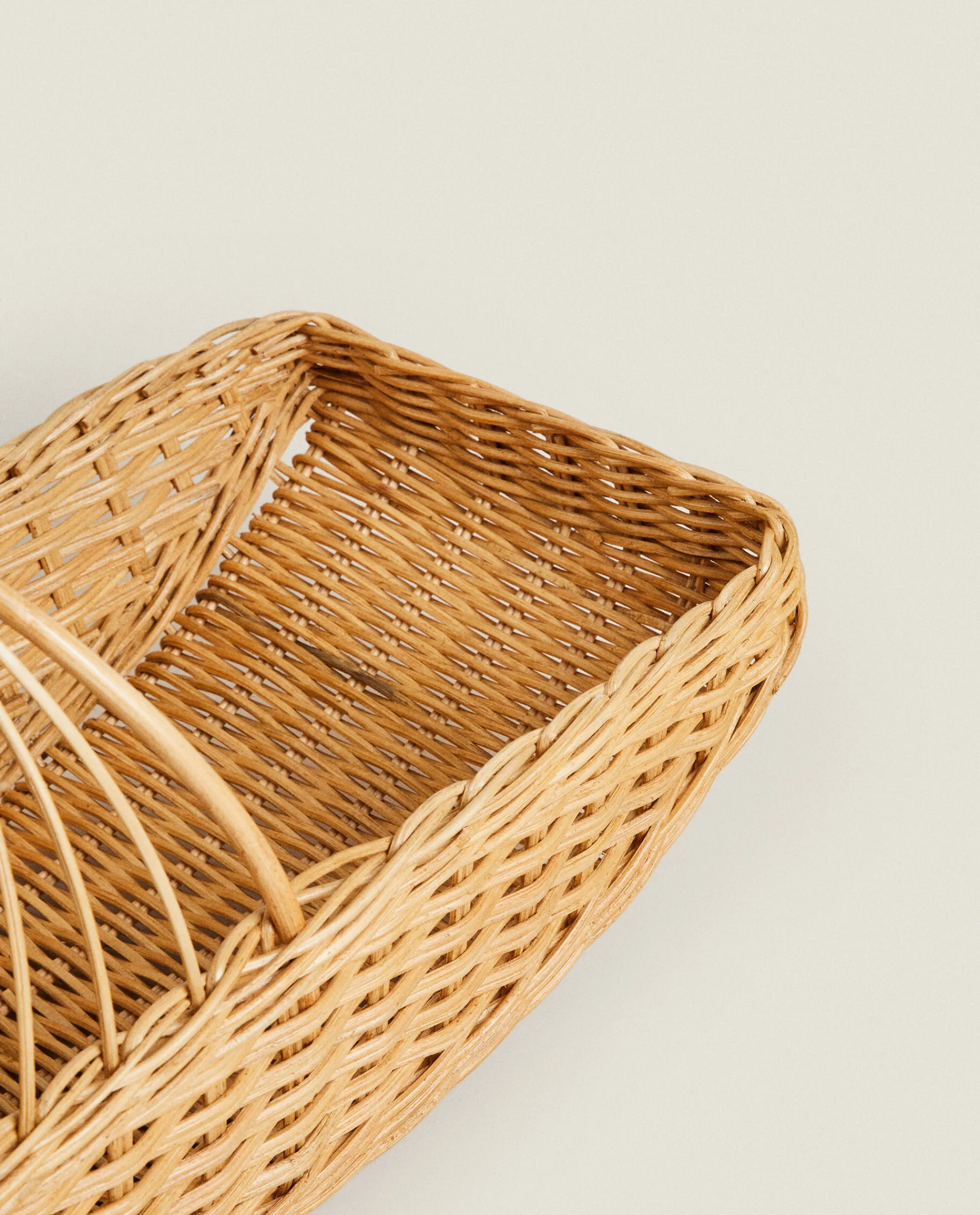 Baskets*ZARA Home Woven Rattan Hamper Natural Colour