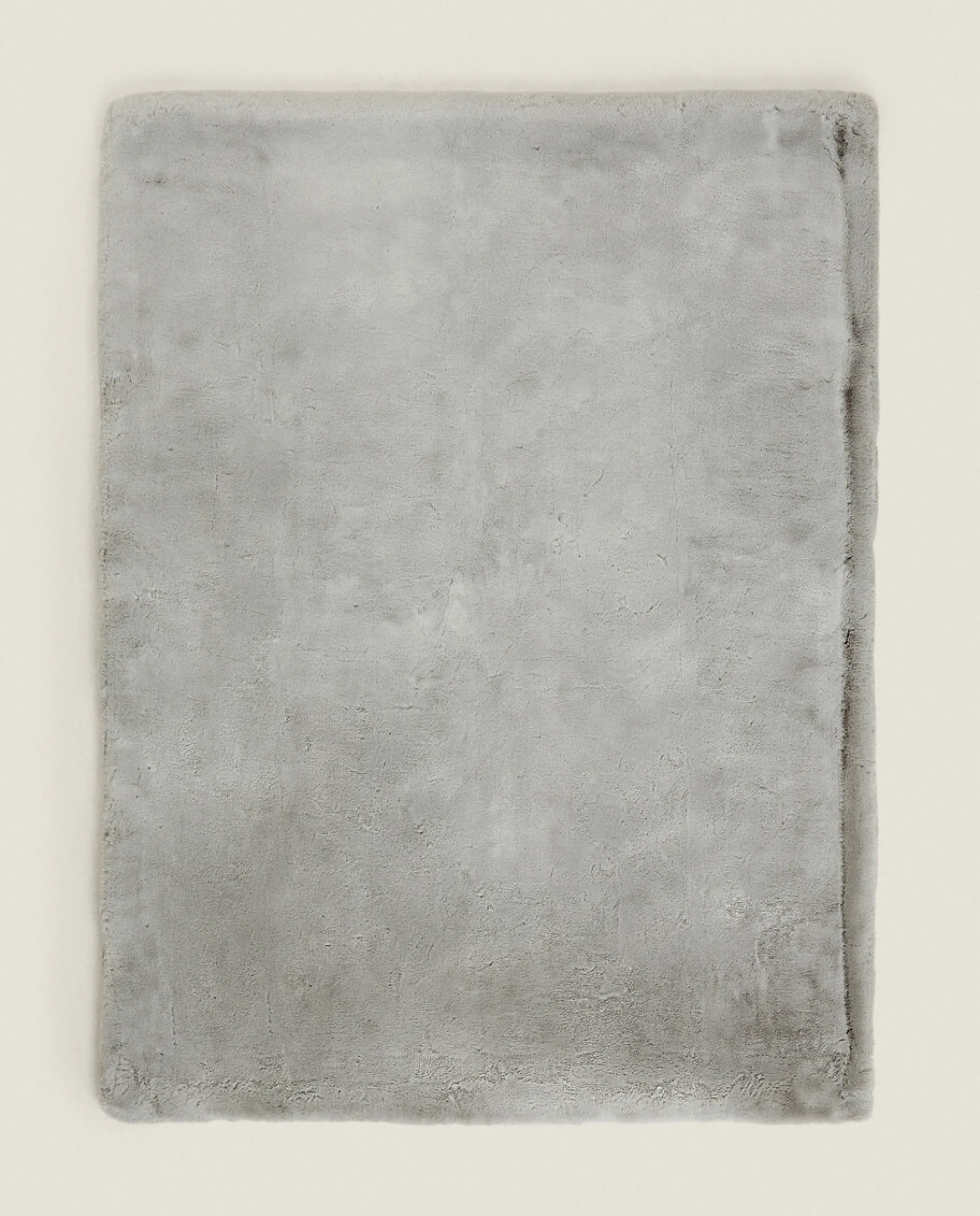 Blankets*ZARA Home Xl Fuzzy Faux Fur Blanket Grey