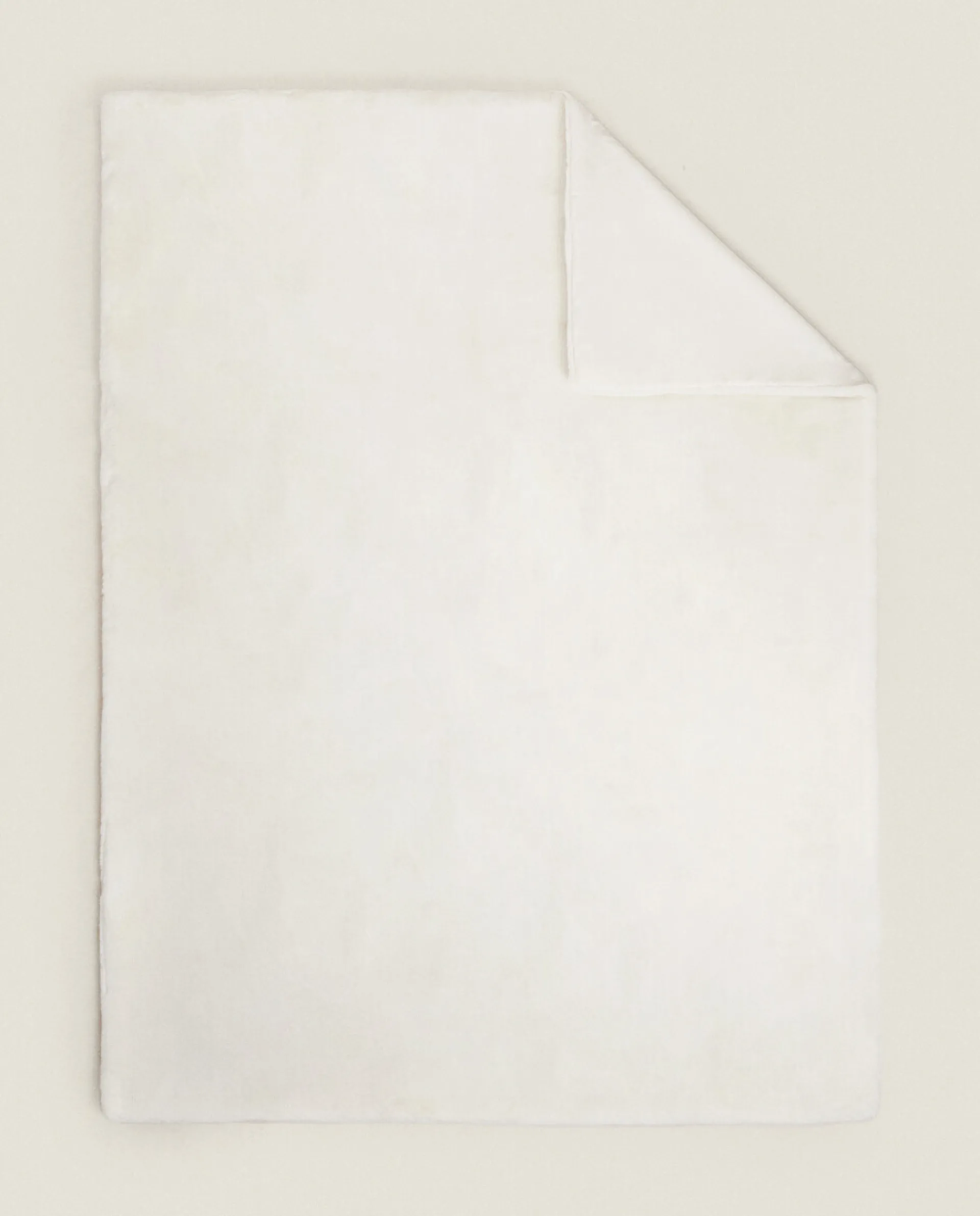 Blankets*ZARA Home Xl Plain Faux Fur Blanket Cream