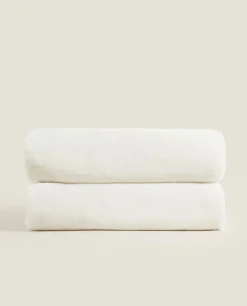 Blankets*ZARA Home Xl Plain Faux Fur Blanket Cream