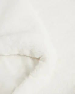 Blankets*ZARA Home Xl Plain Faux Fur Blanket Cream