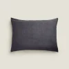 Solid*ZARA Home Xxl Linen Throw Pillow Cover Mid-Blue